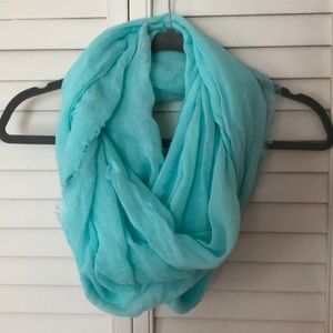 Aqua blue infinity scarf.
